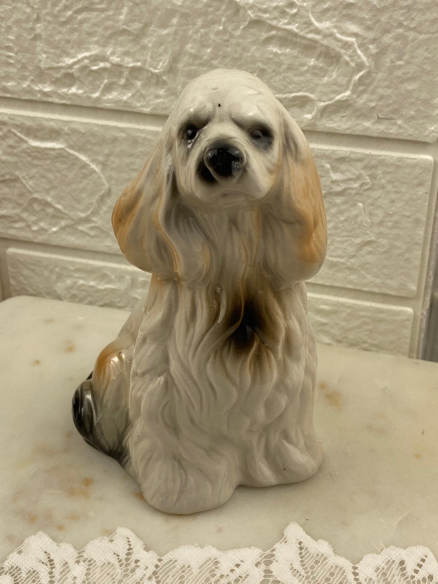 Hand Painted Porcelain Sheepdog ***DAMAGED***