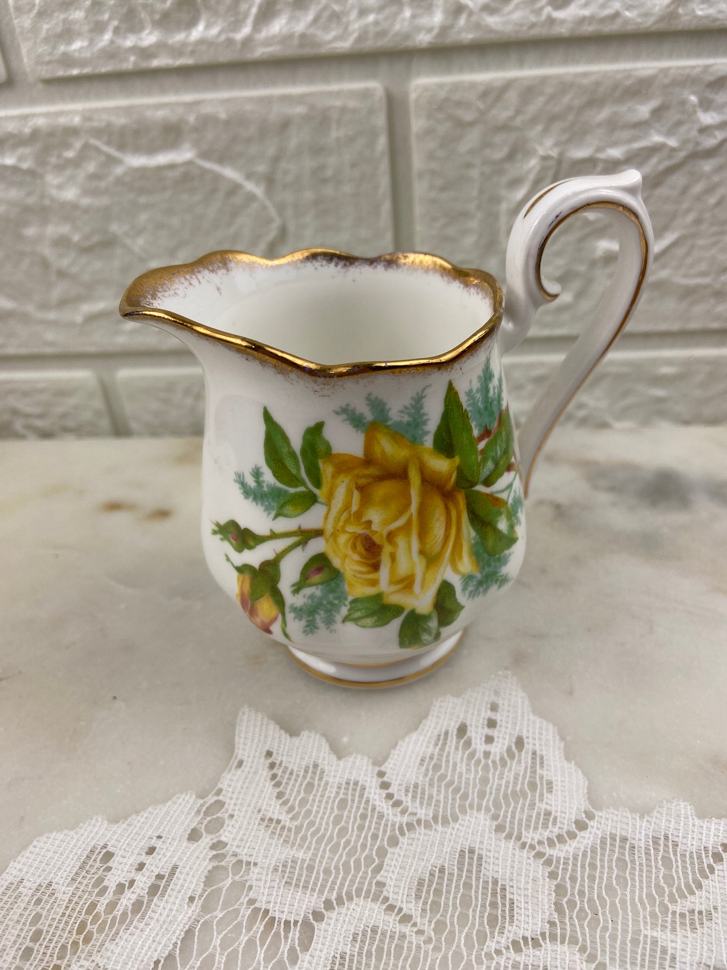 Royal Albert Bone China Creamer and Open Sugar Bowl Set | Tea Rose Pattern