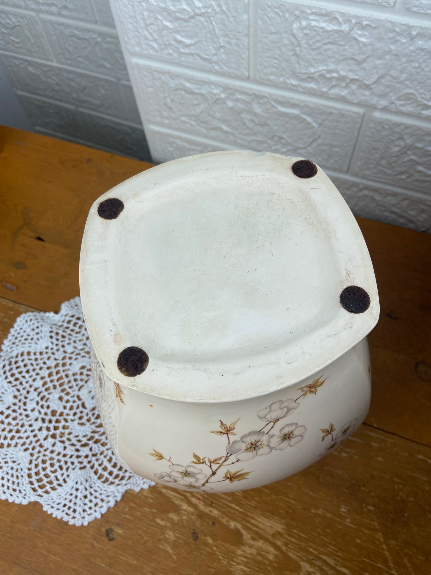 MCM Ceramic Vase with Cherry Blossom Pattern