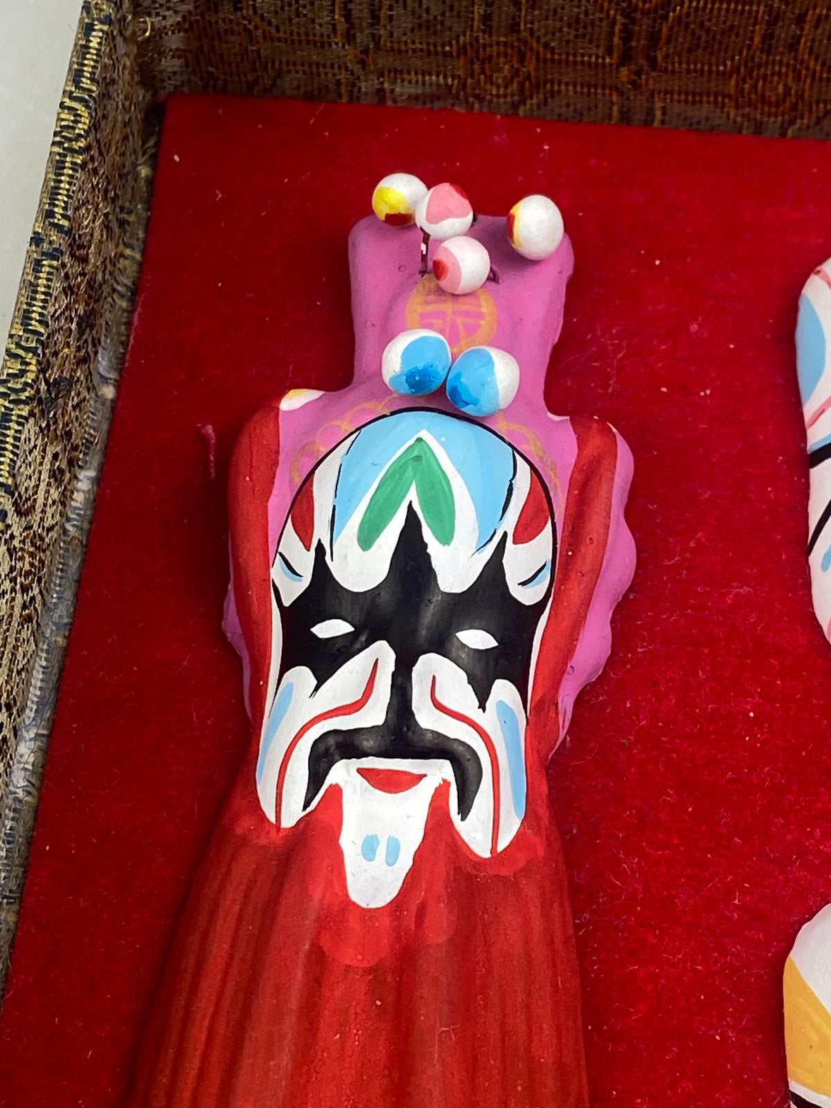 Boxed Chinese Opera Masks | Folk Art Clay Sculpture