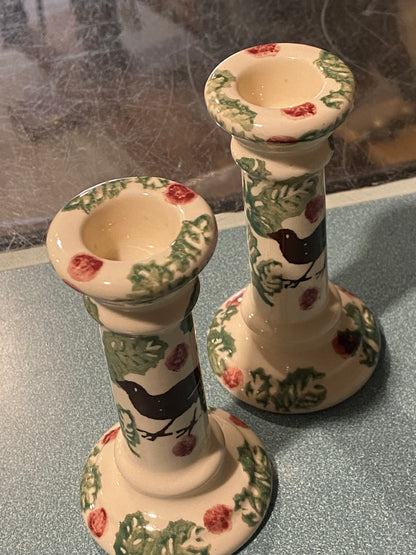 Ceramic Christmas Candlestick Holder