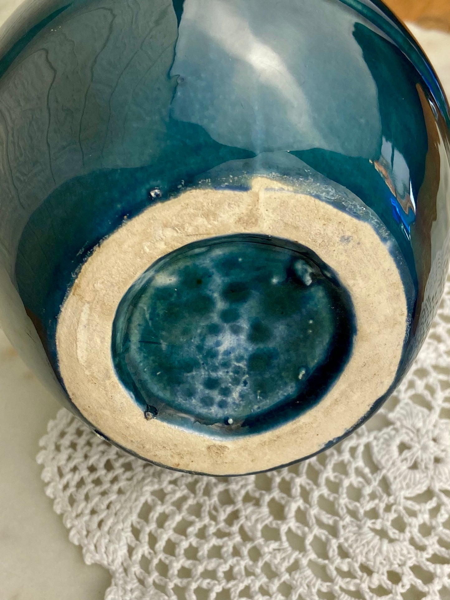 Blue and Green Bowling Pin Vase | MCM