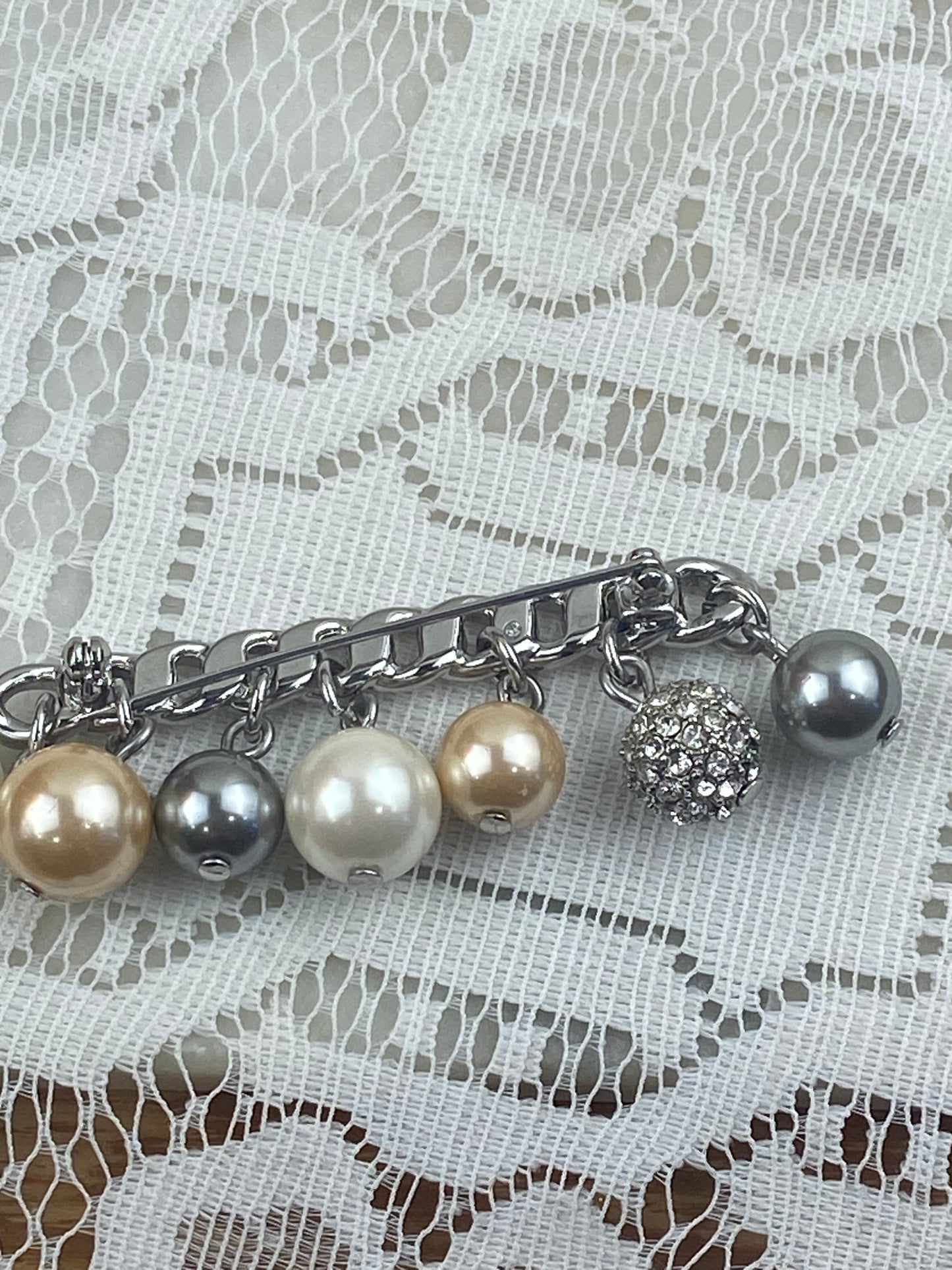 Anthropologie Beaded Charm Brooch