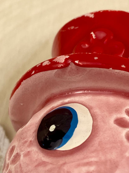Pink and Green Ceramic Snail Coin Bank