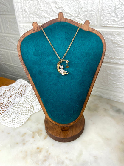Metal Gold-Tone & Silver-Tone Mickey Mouse Necklace by Disney