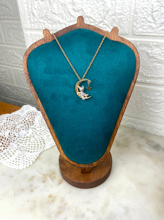 Metal Gold-Tone & Silver-Tone Mickey Mouse Necklace by Disney
