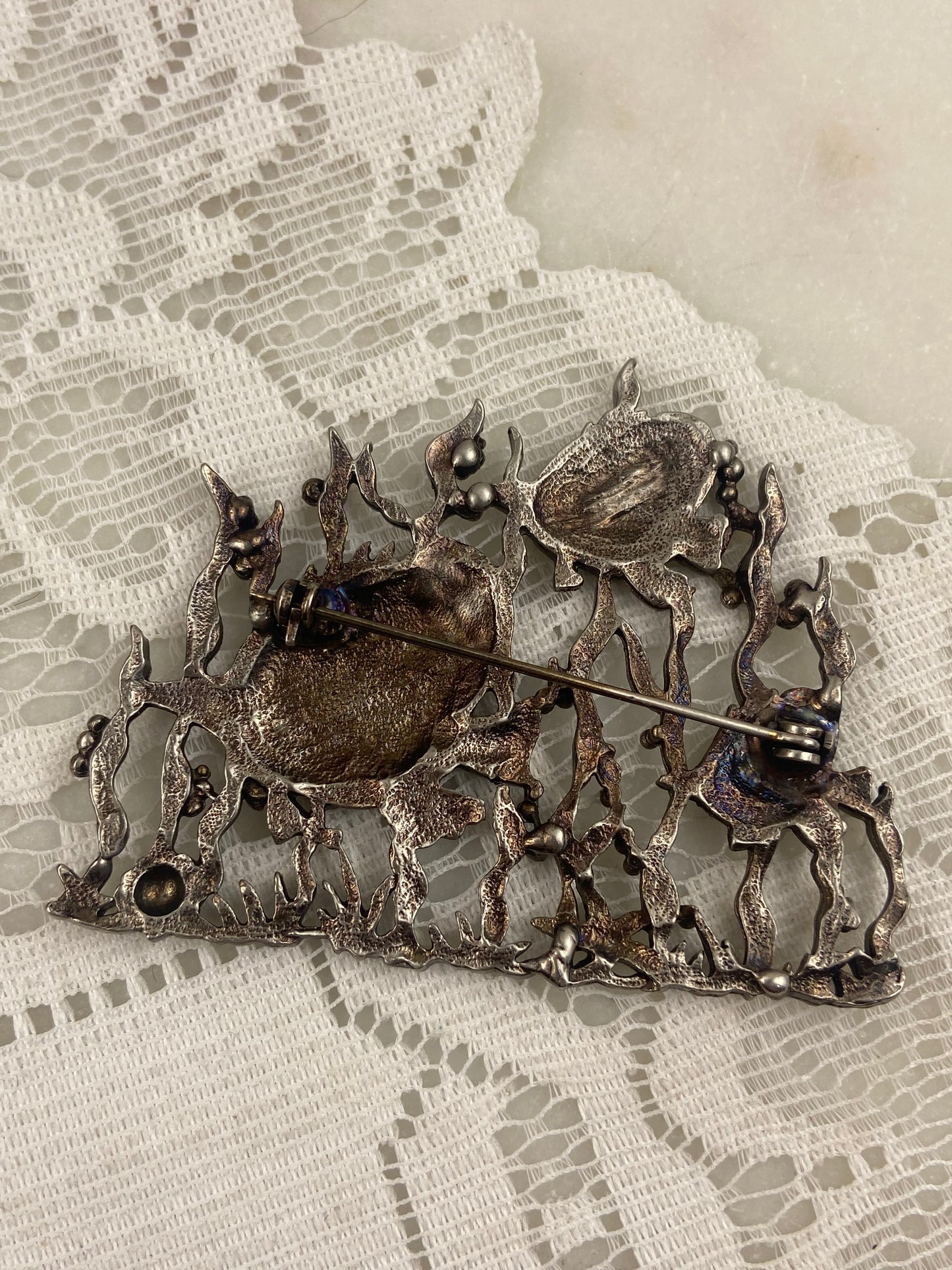 Large Jonette Jewelry (JJ) Designer Brooch | Under the Sea