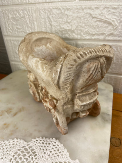 Marbled Clay Wagon Planter by Comanche Pottery