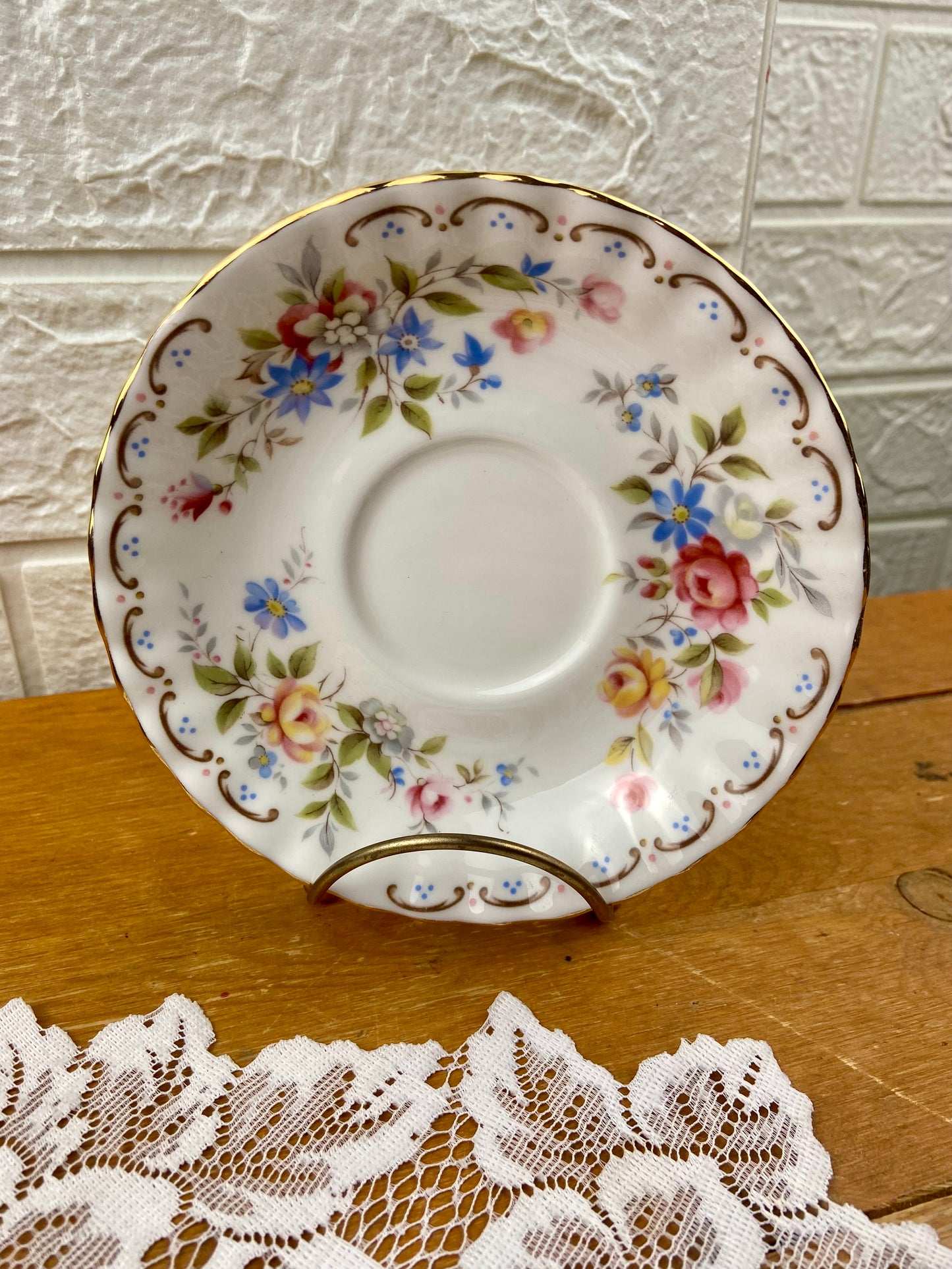 Royal Albert Bone China Saucer | Jubilee Rose Pattern