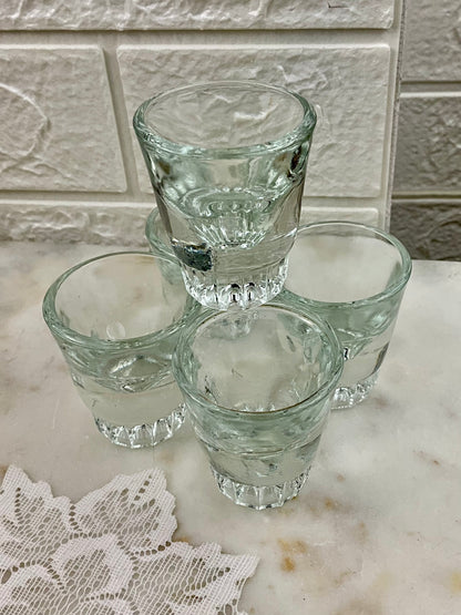 Set of Heavy Depression Glass Shot Glasses [Set of 5]