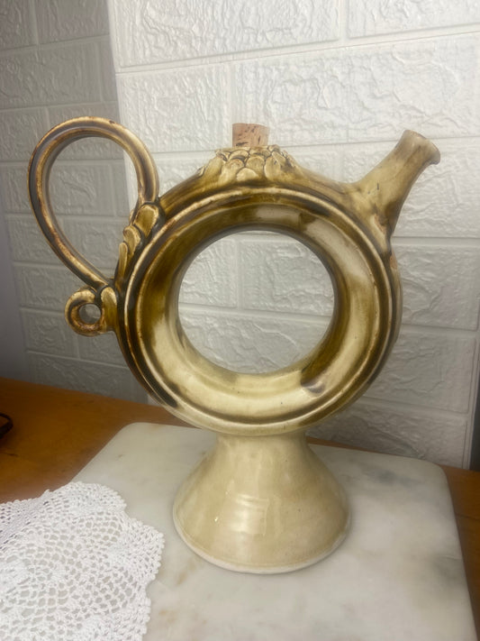 Large Handmade Ring Teapot; Pottery