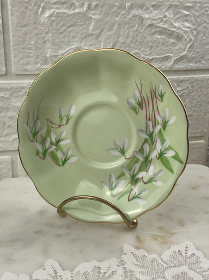 Royal Albert Bone China Saucer | Lorentian Snowdrop Pattern
