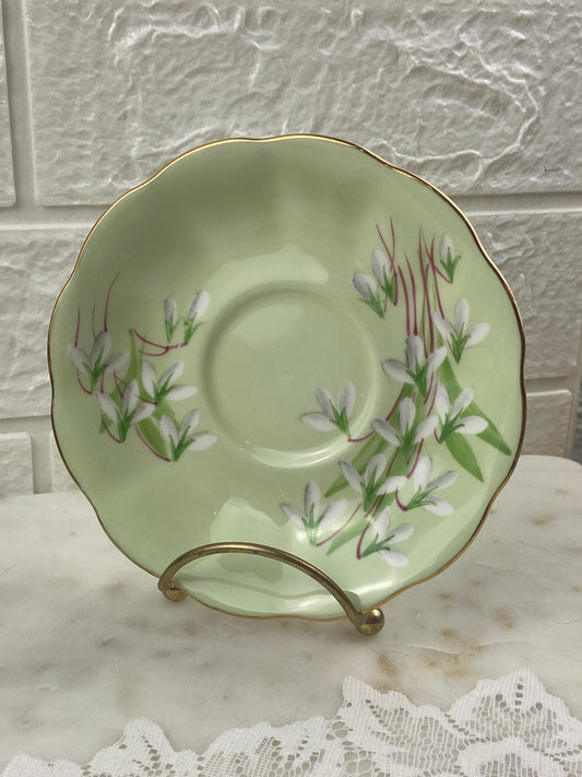 Royal Albert Bone China Saucer | Lorentian Snowdrop Pattern