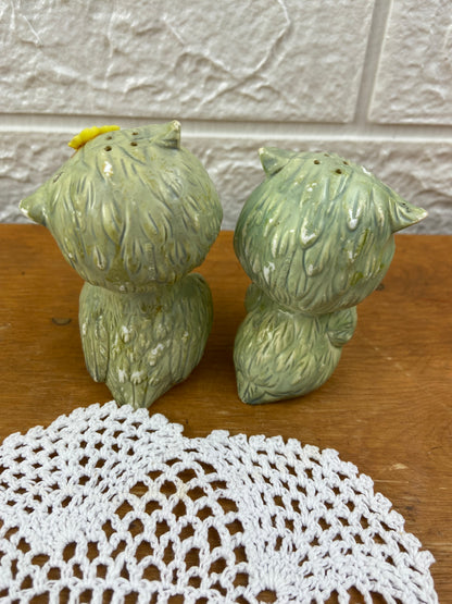 Pair of Resin Owls Salt & Pepper Shakers