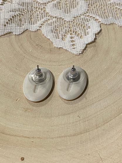 Ceramic 3 Leaf Clover Earrings [Posts]