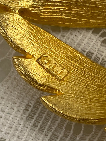 Designer Brooch by Jonette Jewelry | Gold-Tone Wings
