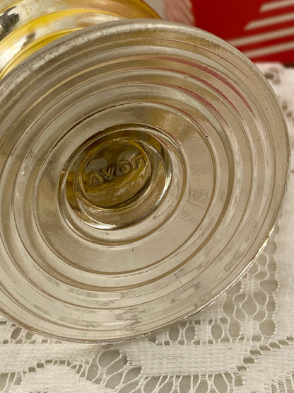 Vintage Avon | Sherbet Dessert Boxed Candle in Glass Goblet [Sunny Lemon Fragrance]