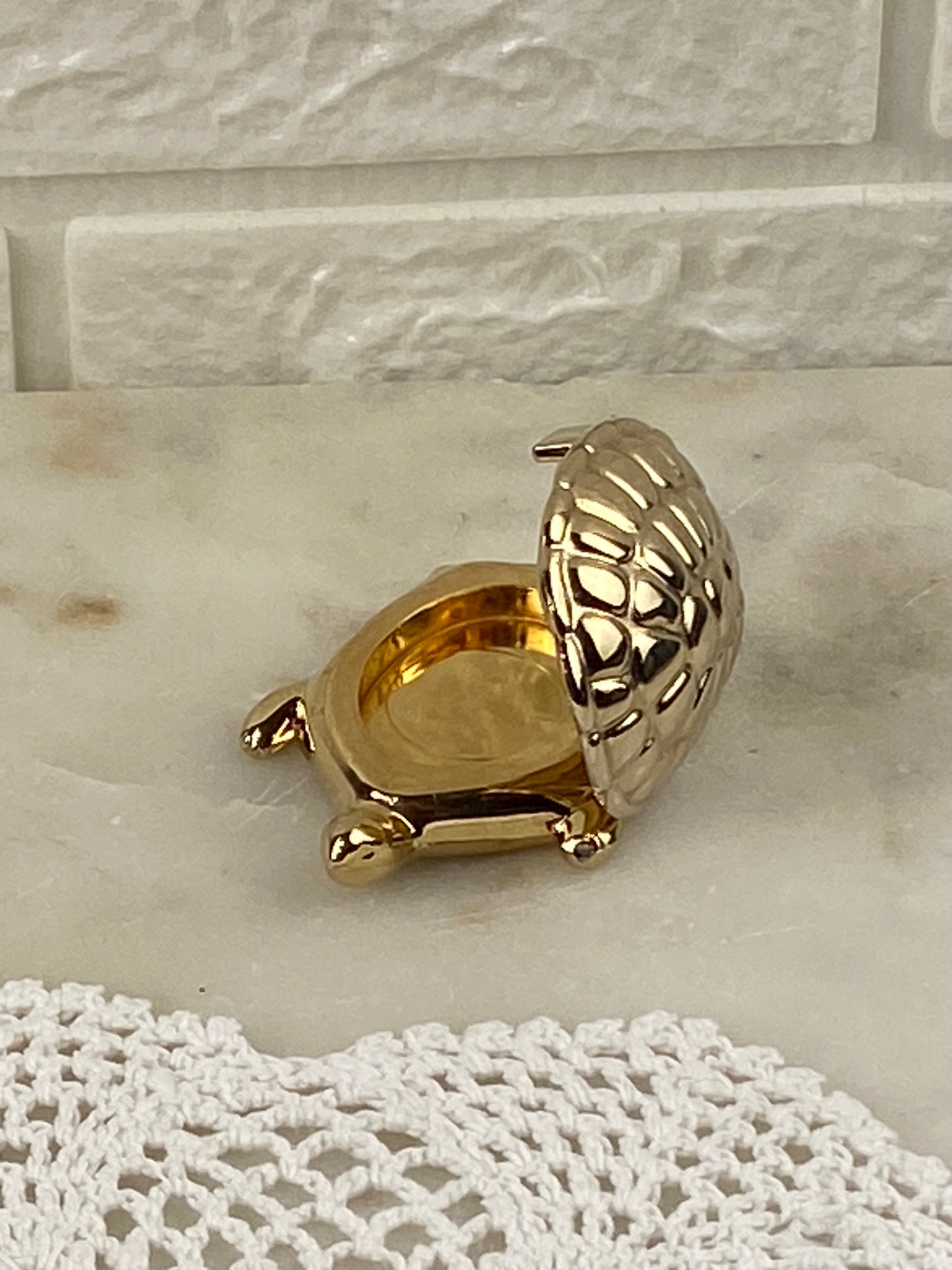 Vintage Avon | Small Turtle Perfume Compact (Empty)
