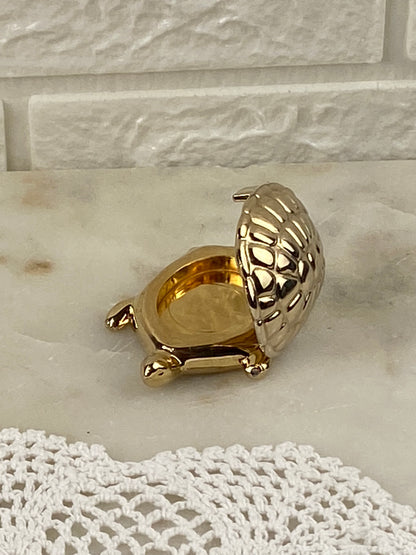 Vintage Avon | Small Turtle Perfume Compact (Empty)