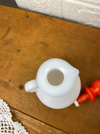 Vintage Avon | Milk Glass Pitcher; Strawberries and Cream Bath Foam (Empty)