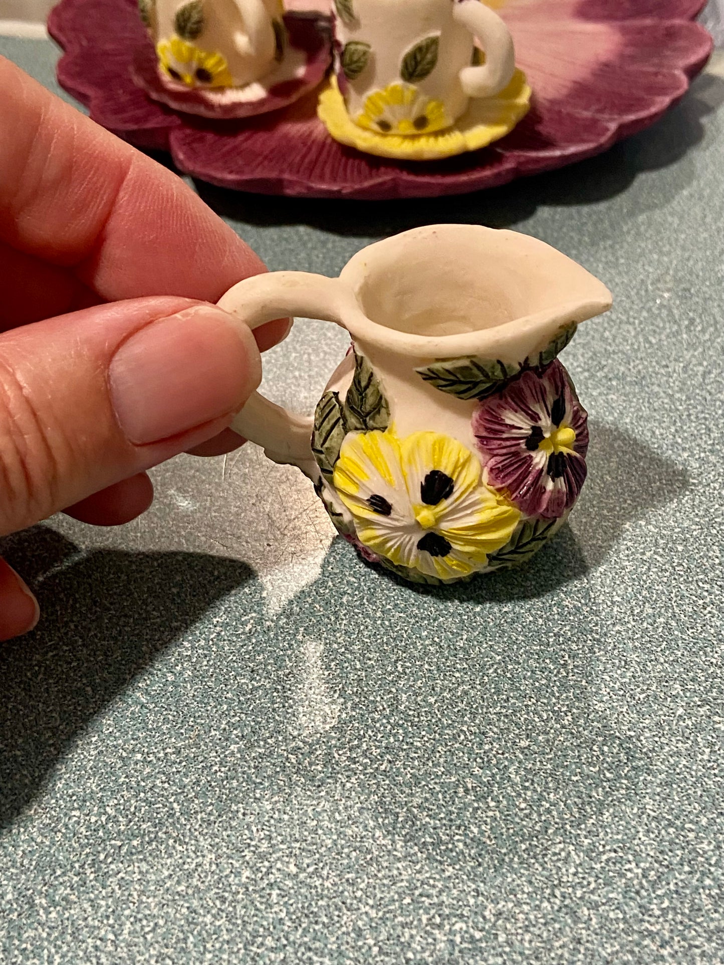 10 Piece Mini Tea Set | Pansy Floral Theme