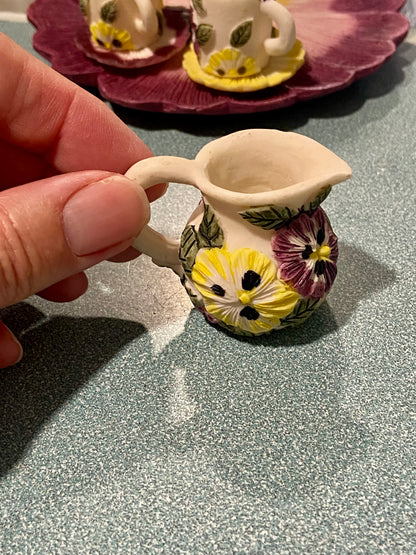 10 Piece Mini Tea Set | Pansy Floral Theme