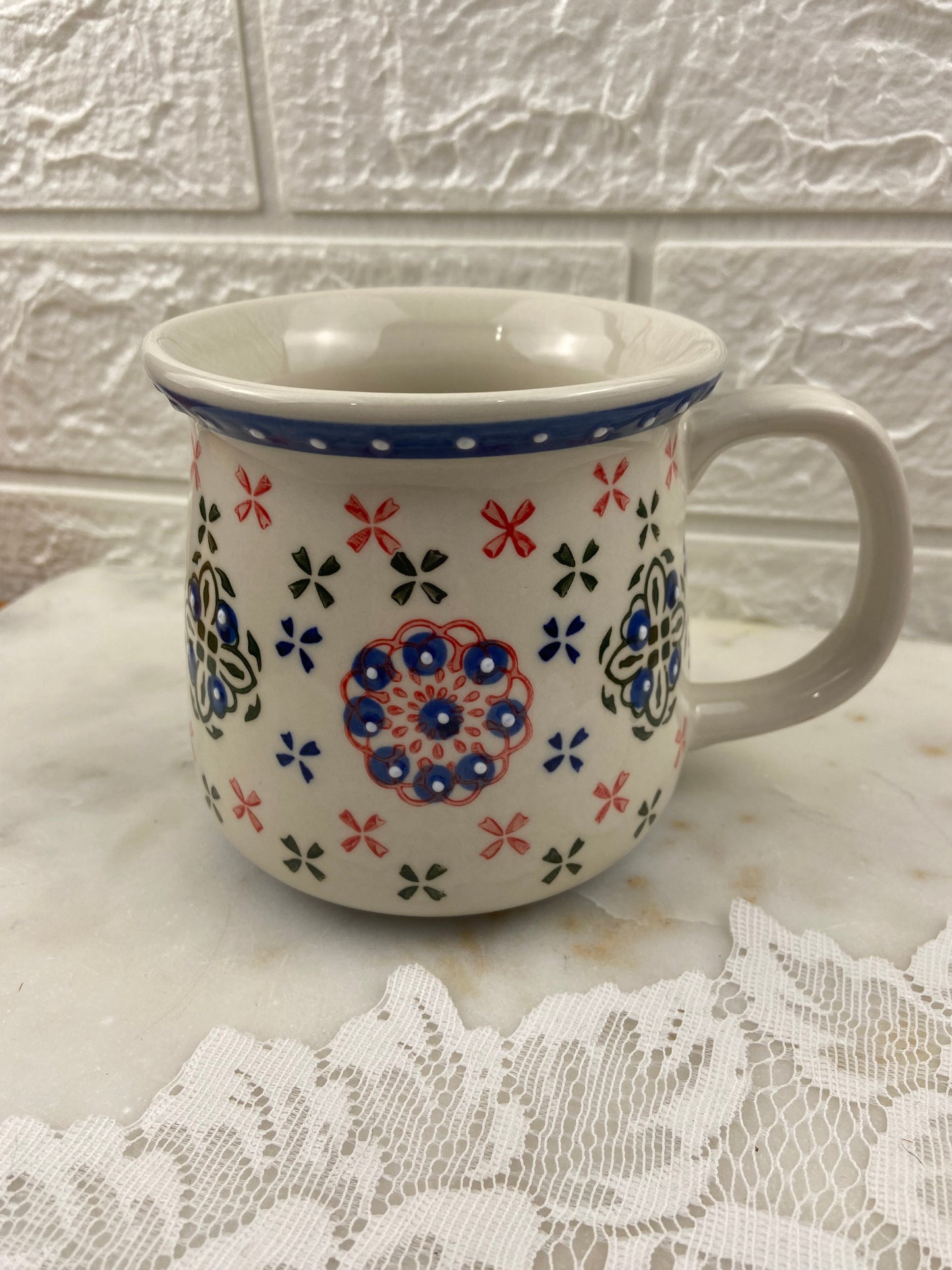 Textured, Hand Painted Ceramic Coffee Mug by Joyye