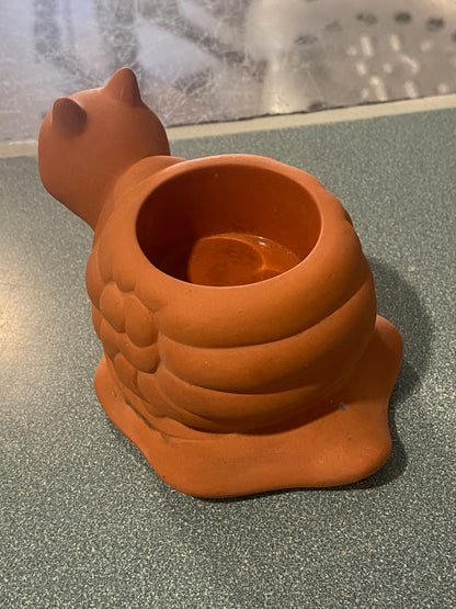 Retired Terracotta Tea Light Votive by Partylite | Turtle Frog Snail