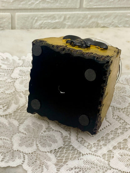 Resin Candle Votive with Fleur-De-Lis