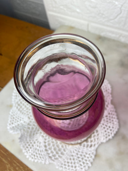 Hand Blown Cranberry Glass Vase by Bartlett Collins