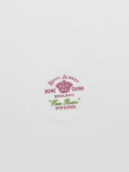 Royal Albert Bone China Round Serving Platter with Tab Handles | Tea Rose Pattern