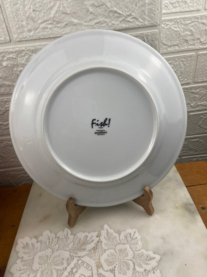 10.5” Hand Painted Dinner Plate | Fish Pattern by Danica