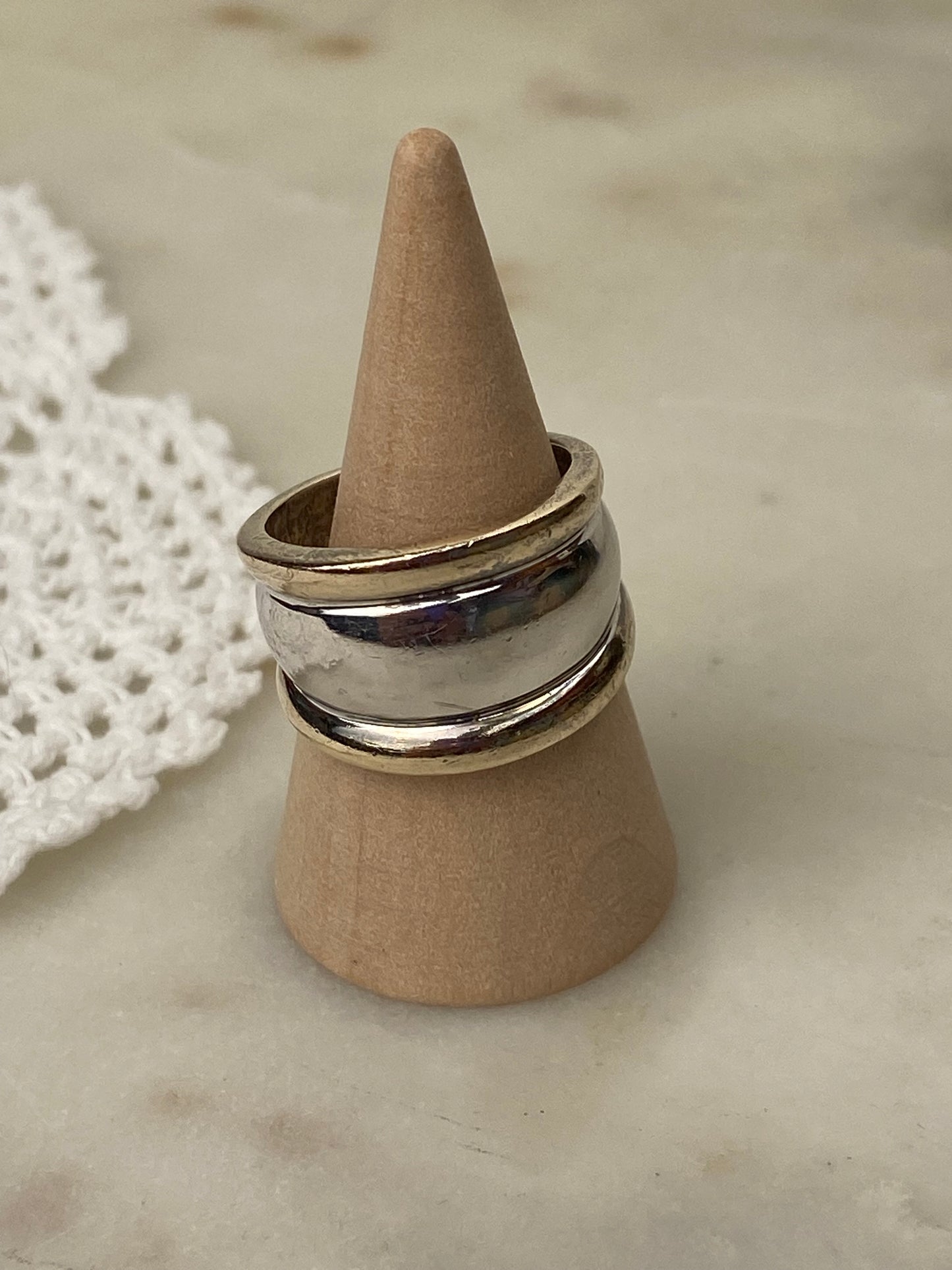 Wide Ribbed Stirling Silver Ring by SETA | 925