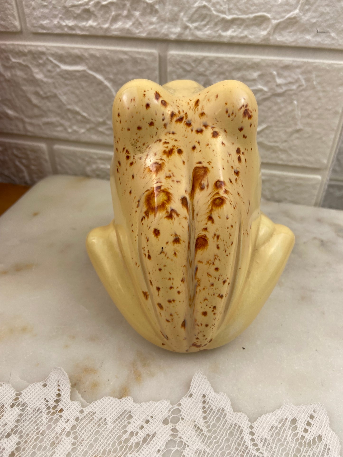 Ceramic Wide-Mouth Frog Sponge Holder