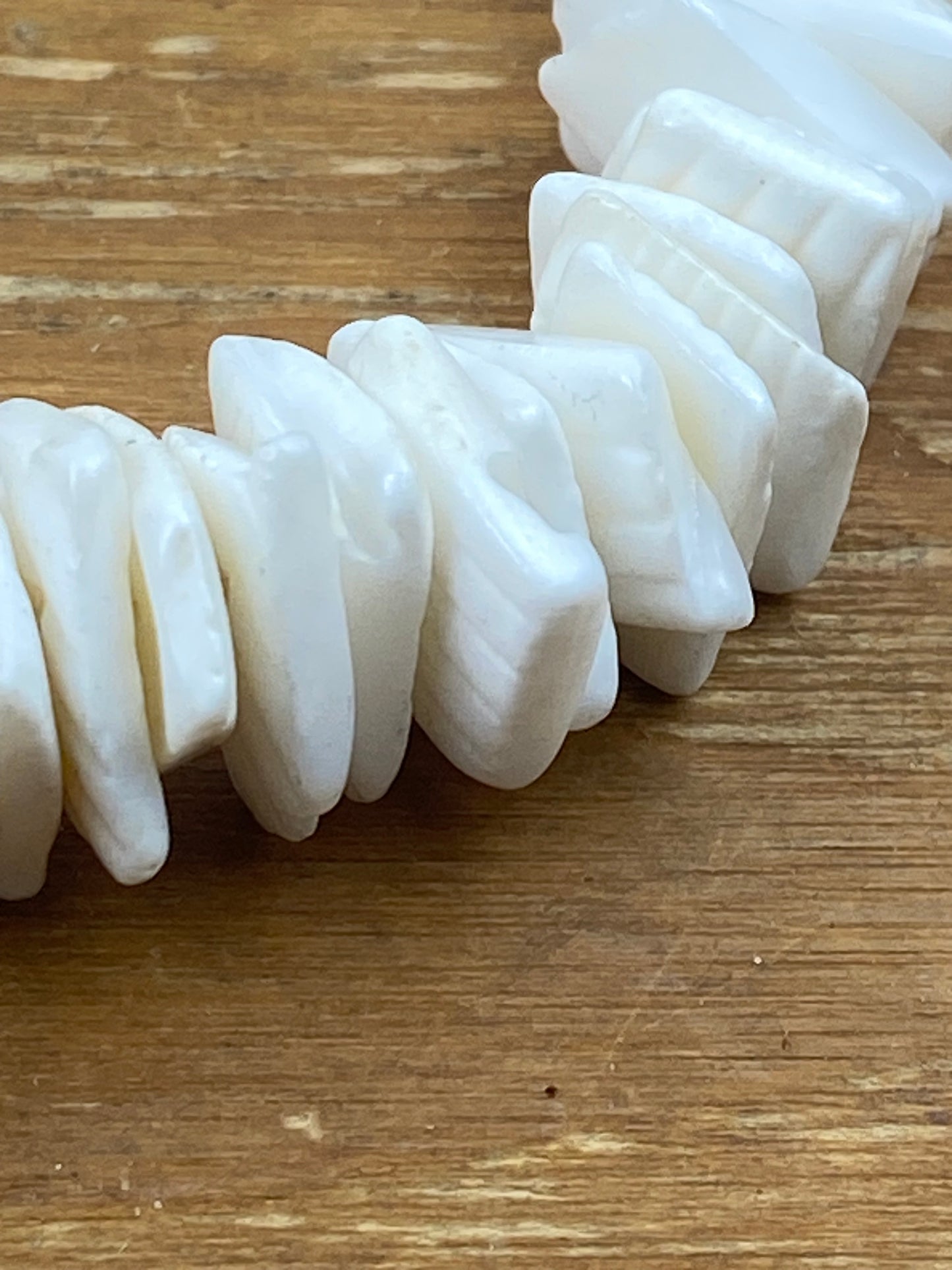 Beach Style White Puka Shell Necklace 17.5”