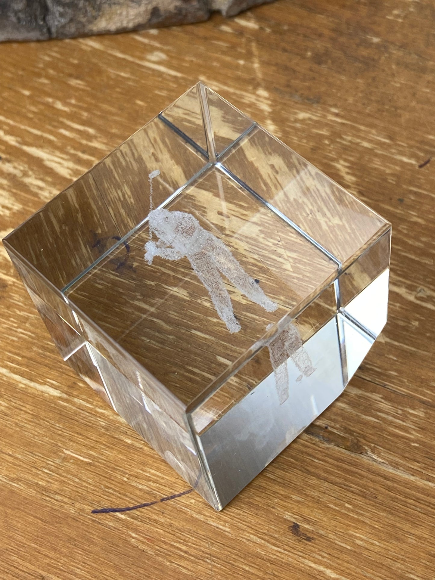 Crystal Golfer Paper Weight