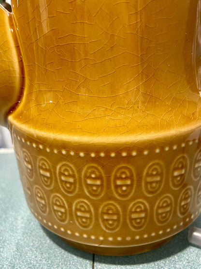 7.5” Ceramic MCM Coffee Pot | Butterscotch Glaze