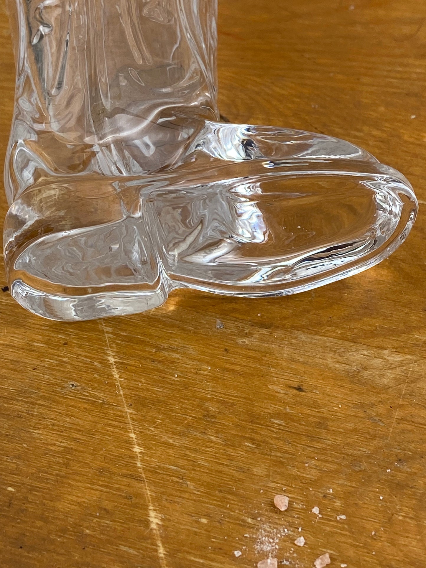 Glass Boot Mini Vase 4.5”