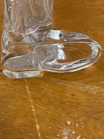 Glass Boot Mini Vase 4.5”
