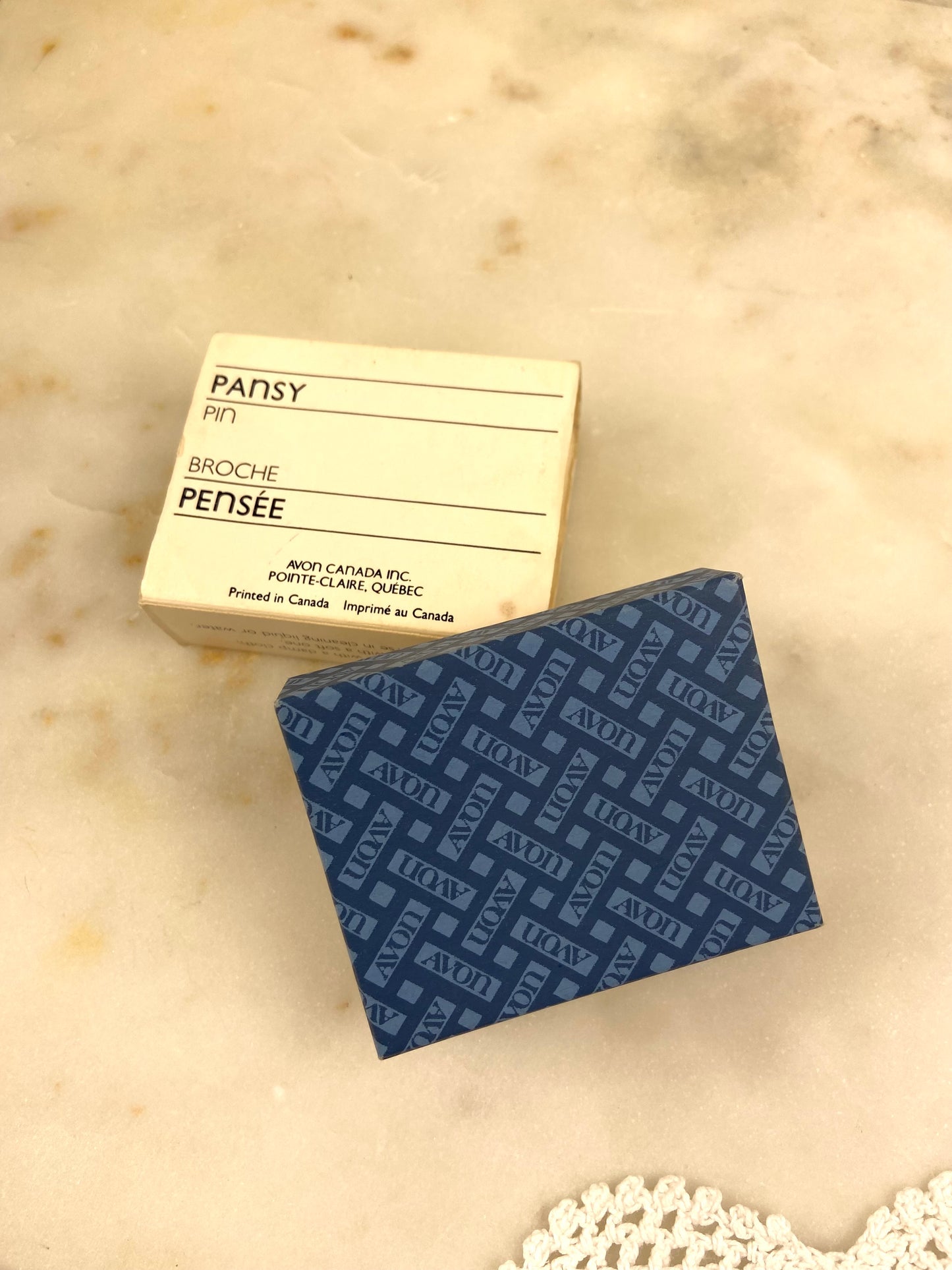 Vintage Avon | Yellow Porcelain Pansy Brooch