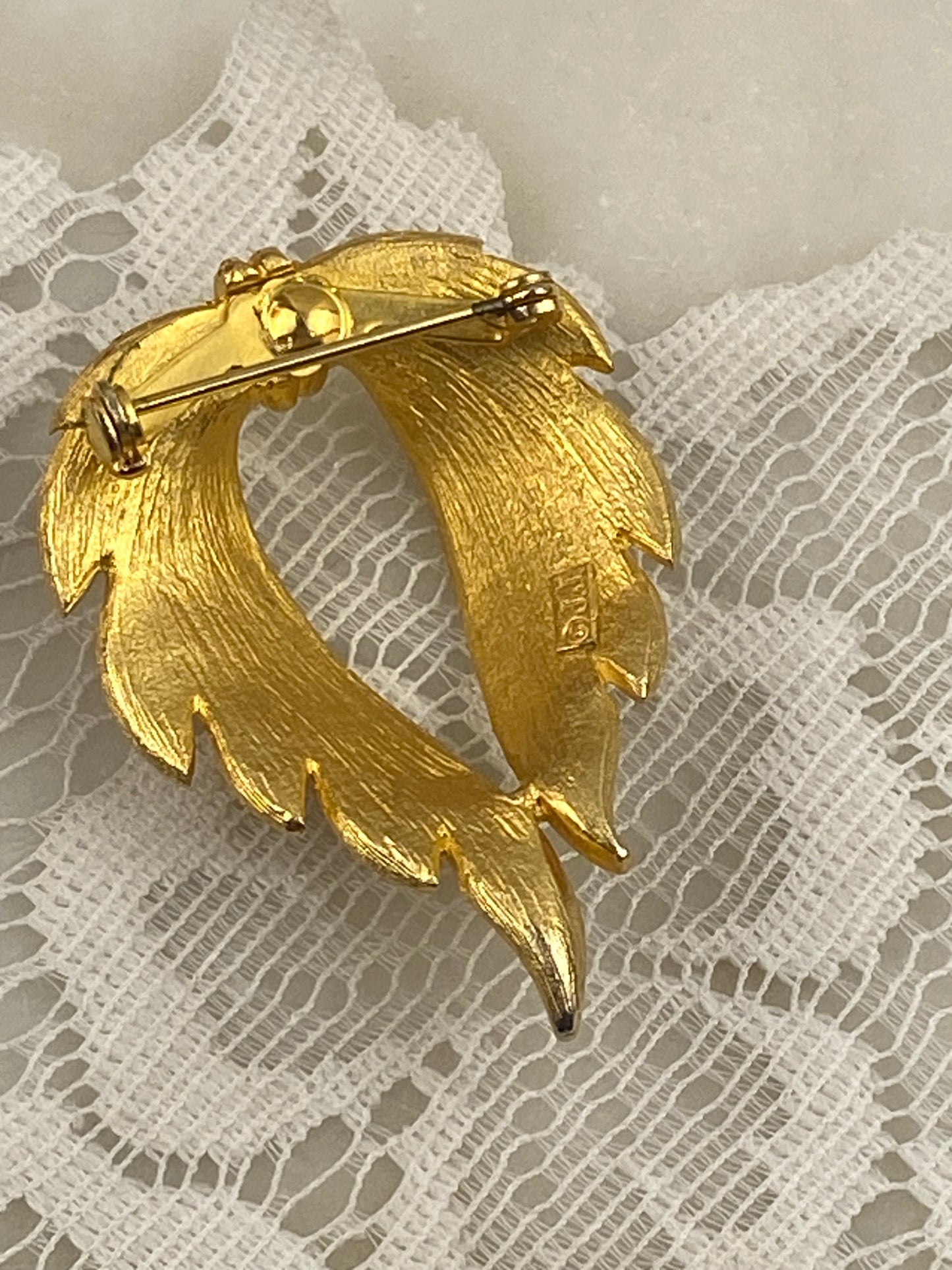 Designer Brooch by Jonette Jewelry | Gold-Tone Wings