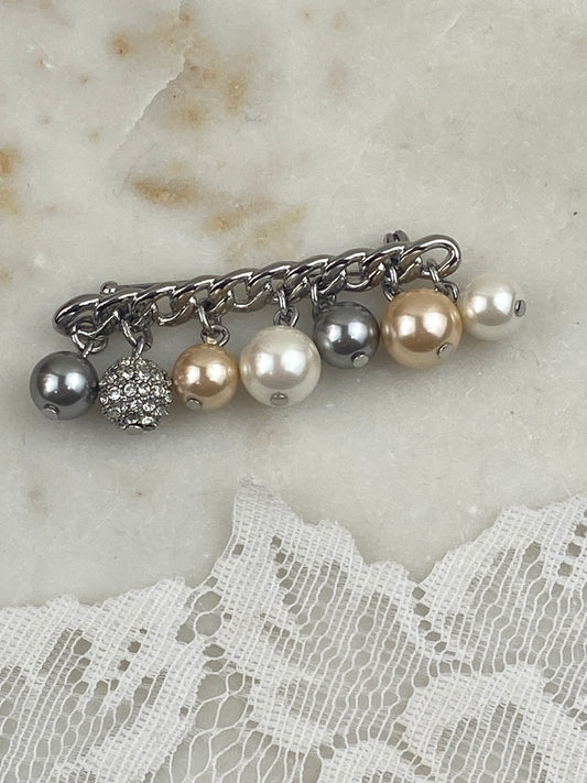Anthropologie Beaded Charm Brooch