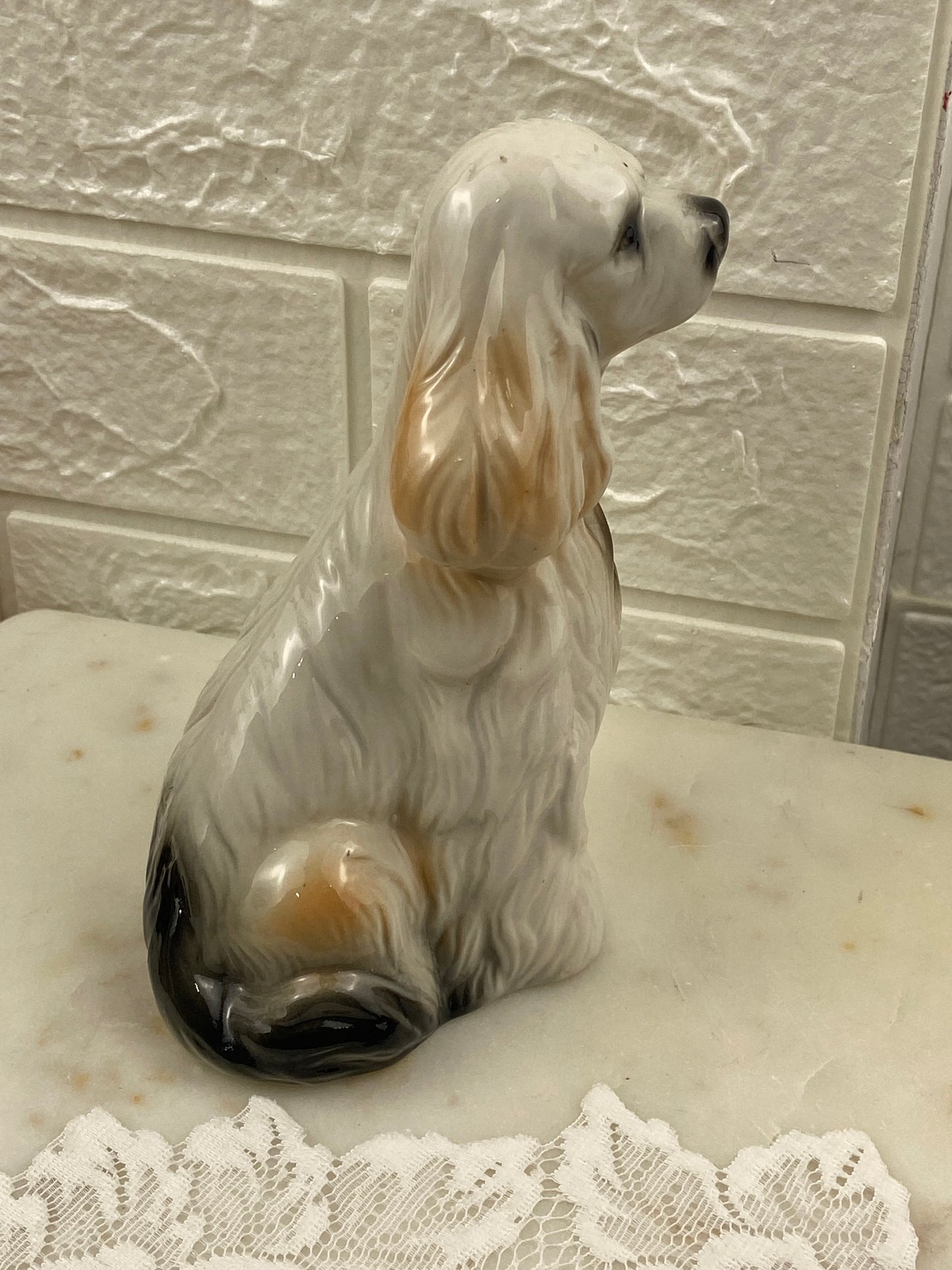 Hand Painted Porcelain Sheepdog ***DAMAGED***