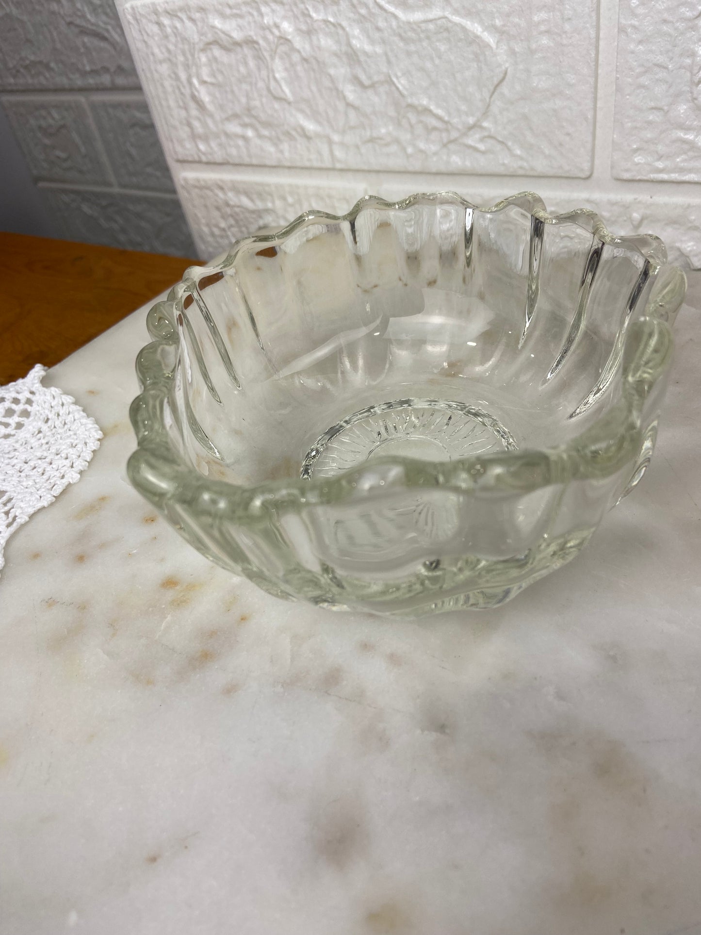 Glass Sunflower Salad Bowl Set by Indiana Glass