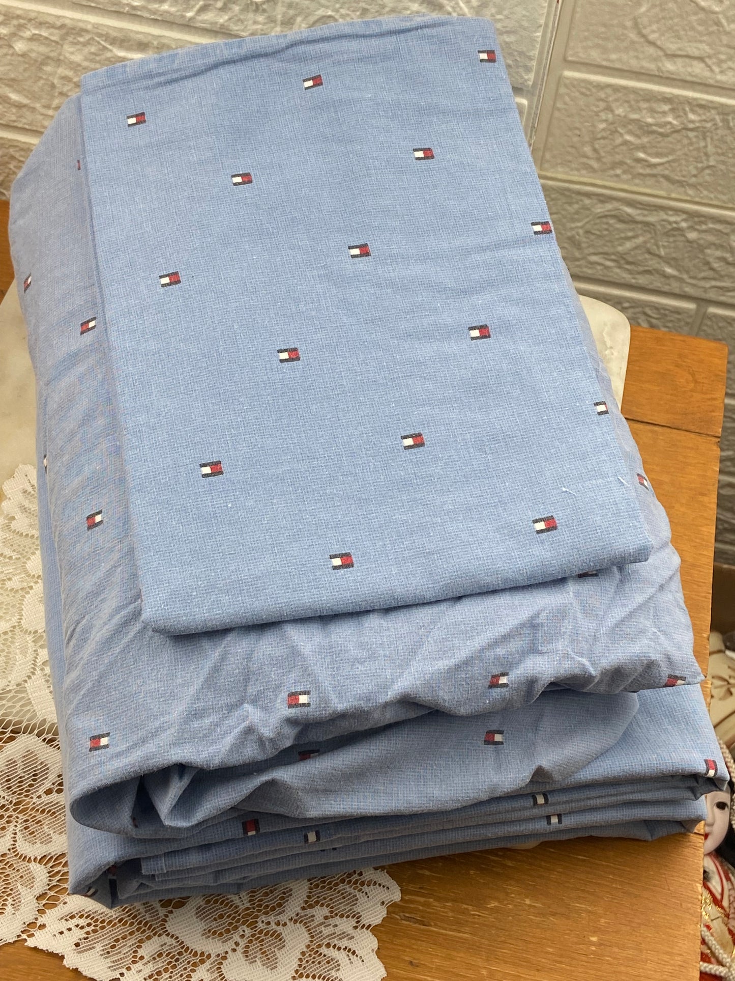 Tommy Hilfiger Twin 3-Piece Bed Sheet Set in Denim Blue