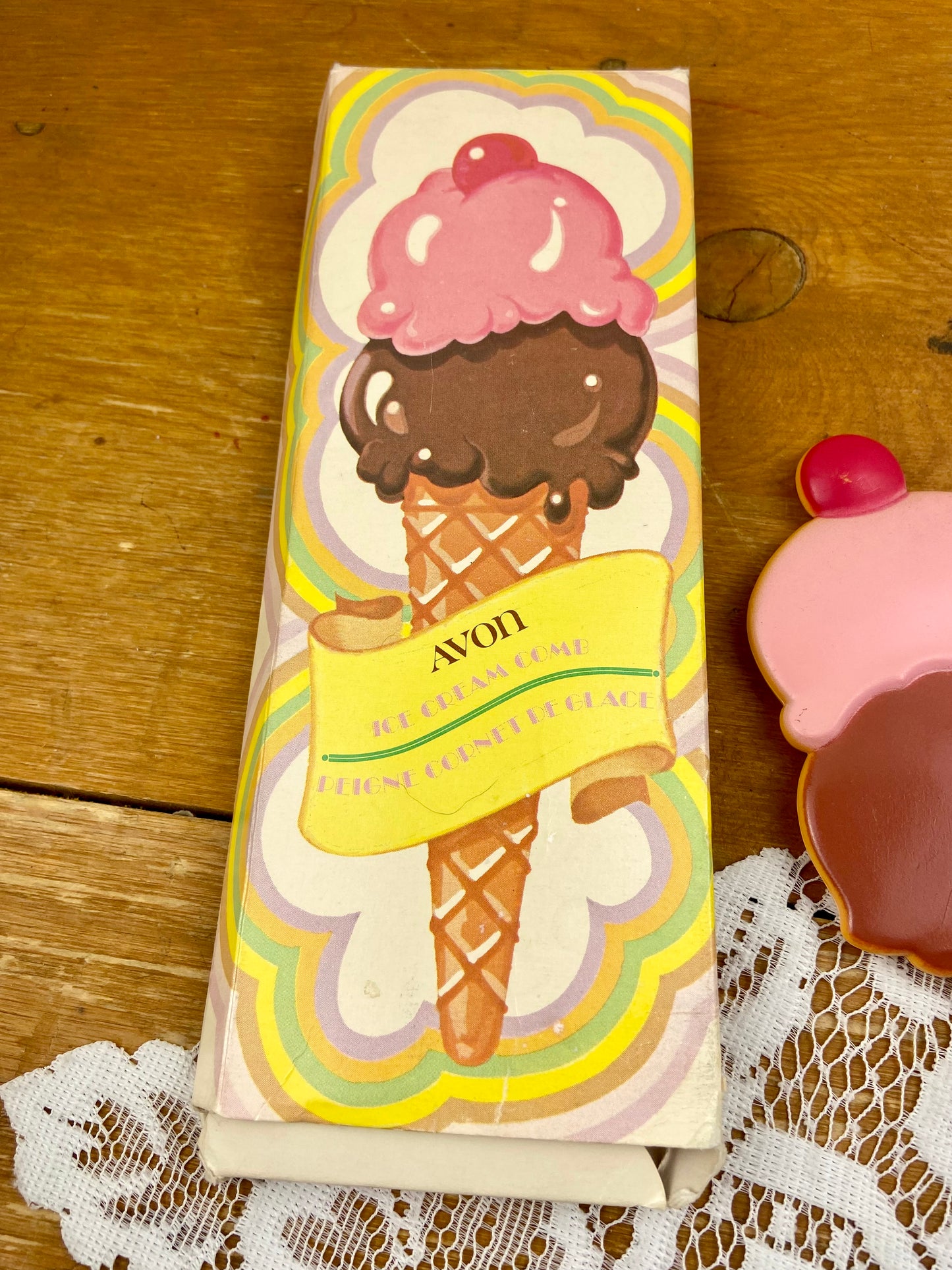 Vintage Avon | Hard Plastic Ice Cream Comb with Original Box