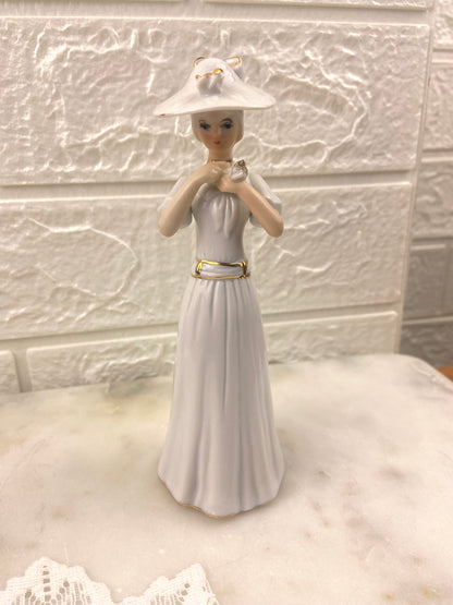 Small Porcelain Figurine | Woman with a Flower