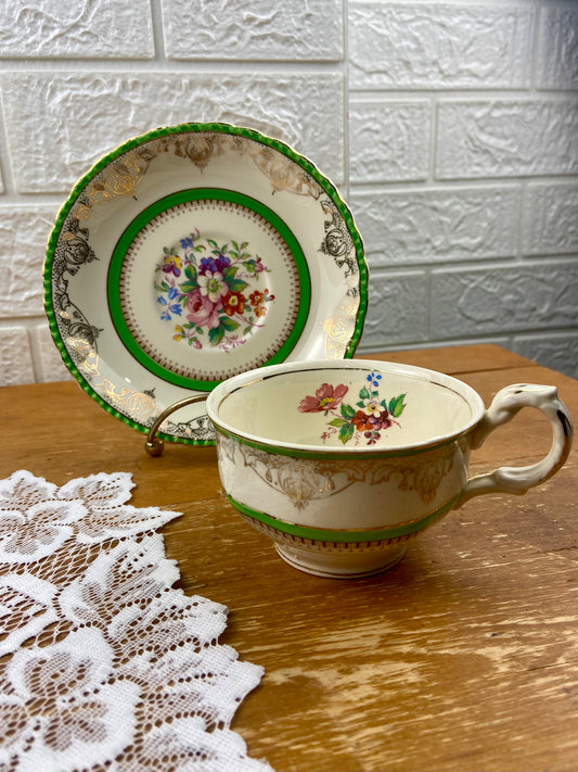 Porcelain Teacup & Saucer set by W.H. Grindley