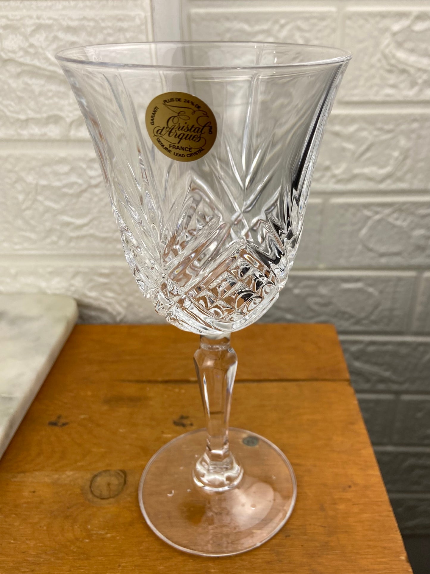 Set of 4 x Crystal Wine Goblets by Cristal D’Arques