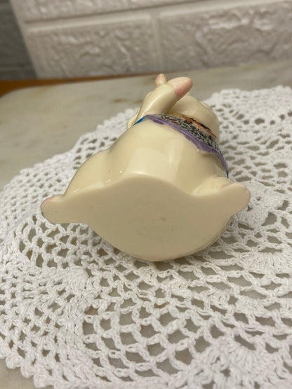 Porcelain Happy Pig in Hat